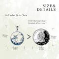 wholesale 925 Sterling Silver Sea Turtle Ocean Wave Pendant Necklace Platinum Plated Abalone Shell-0-3