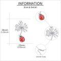 wholesale 925 Sterling Silver Snowflake Ladybug Pendant Necklace for Women Girls Mothers Day Gift-0-4