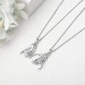 wholesale S925 Sterling Silver Matching Necklaces Pinky Promise Hand Pendant Best Friend  for Women Men-0-2