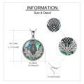 wholesale 925 Sterling Silver Thistle Necklace Wholesale With Abalone Shell-0-2