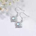 wholesale 925 Sterling Silver Moonstone Witch's Knot Drop Earrings - Wiccan Celtic Style Jewelry for Women-0-2