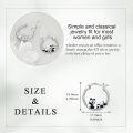 wholesale 925 Sterling Silver Panda Bear Huggie Hoop Earrings for Women Girls  4cm Diameter-0-4