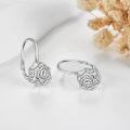 wholesale 925 Sterling Silver Rose Flower Leverback Drop Dangle Hook Studs Earring Gift Set for Women Girls Friendship Birthday Anniversary Christmas Present Ideas 3 Pairs Pack-0-1