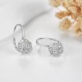 wholesale 925 Sterling Silver Rose Drop Earrings-0-1