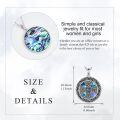 wholesale 925 Sterling Silver Round Abalone Shell Celtic Knot Heart Pendant & Triple Moon Ankh Cross Necklace for Women-0-5