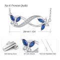 wholesale 925 Sterling Silver Birthstone Infinity Butterfly Necklace for Women Gift for Mom Wife-0-3