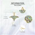 wholesale 925 Sterling Silver Manta Ray Pendant Necklaces for Women Sea Life s 45cm Chain Length-0-2