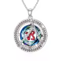 TOUPOP Sterling Silver Crystal Zodiac Necklace Constellation Pendant Gift-0-0