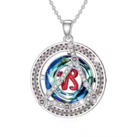 TOUPOP Sterling Silver Crystal Zodiac Necklace Constellation Pendant Gift-undefined