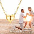 wholesale 14K Solid Gold Heart Pendant Necklace 6mm for Women, Hypoallergenic Gift for Her, 16+2 Chain-0-1