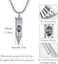 wholesale 925 Sterling Silver Egyptian Eye of Horus Cylinder Urn Necklace with Funnel and Chain-0-5