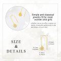 wholesale 14K Gold Sunflower Dangle Earrings with Gift Box, 10.7mm Sunflower Design, 55mm Chain, Adjustable for Daily Wear, Symbolic You Are My Sunshine Gift for Women-0-4