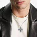 wholesale 925 Sterling Silver St Michael Cross Pendant Necklace for Men Women Catholic-0-3