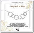 wholesale 925 Sterling Silver Circle Necklace Gift Set for Her - Six Circles Jewelry Anniversary Present Idea (60th)-0-0