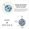 wholesale 925 Sterling Silver Abalone Shell Triple Moon Goddess Pentagram Pendant Necklace-0-4