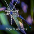 wholesale Sterling Silver Stone Dragonfly Urn Necklace for Ashes w Filling Tool-0-52