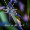 wholesale 925 Sterling Silver Dragonfly Urn Pendant Necklace Turquoise Stone Oxidized Memorial Jewelry-0-52