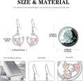 wholesale 925 Sterling Silver Star Angel Heart Dangle Drop Earrings for Girls and Women Gifts-0-3