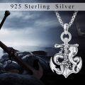 wholesale 925 Sterling Silver Anchor & Octopus Pendant Necklaces for Men/Women - Nautical -0-1