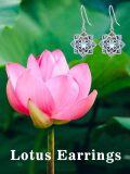 wholesale 925 Sterling Silver Abalone Shell and Moonstone Flower Drop Earrings for Women-0-5