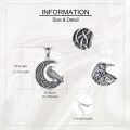 wholesale 925 Sterling Silver Raven Moon Celtic Knot Pendant Necklace s for Women-0-3