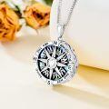 TOUPOP Sterling Silver Sunflower Cremation Urn Necklace for Ashes Memorial Jewelry-0-2