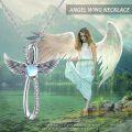 wholesale 925 Sterling Silver Opalite Winged Infinity Cross Necklace for Women Gifts-0-5