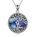 wholesale 925 Sterling Silver Abalone Shell Tree of Life Pendant Necklace for Women Christmas s-0-0