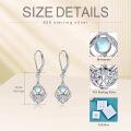 wholesale 925 Sterling Silver Celtic Knot Moonstone Drop Earrings Platinum Plated For Women-0-1