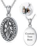 wholesale  Sterling Silver 12 Month Birth Flower Photo Locket Necklace Jewelry Gift -0-57