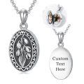 wholesale 925 Sterling Silver Oxidized Floral Oval Locket Bracelet With Filling Tool Set-0-57