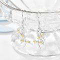 wholesale 925 Sterling Silver Yellow Crystal Dragonfly Drop Earrings-0-1