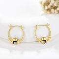 wholesale 14K Gold Skull Winged Hoop Earrings - Stylish Jewelry for Women and Girls-0-2