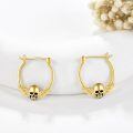 wholesale 14K Gold Skull Winged Hoop Earrings - Stylish Jewelry for Women and Girls-0-2