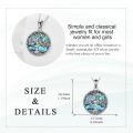 wholesale 925 Sterling Silver Abalone Shell Crystal Tree of Life Pendant Necklace for Women-0-3