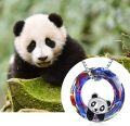 wholesale 925 Sterling Silver Panda with Crystal Pendant Necklace - Birthday Gifts for Women Daughter-0-3