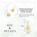 wholesale 14K Gold Daisy Flower Drop Earrings for Women Gift Ideas-0-1