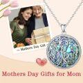 wholesale 925 Sterling Silver Abalone Shell Family Tree Of Life Pendant Necklace For Mom-0-3