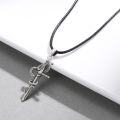 wholesale 925 Sterling Silver Snake Sword Norse Runes Pendant Necklaces for Men Women s-0-1