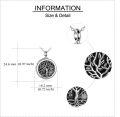 wholesale 925 Sterling Silver Tree of Life Cremation Urn Pendant Necklace with Ash Holder and Lockets for Men & Women-0-3