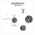 wholesale 925 Sterling Silver Tree of Life Cremation Urn Pendant Necklace with Ash Holder and Lockets for Men & Women-0-3
