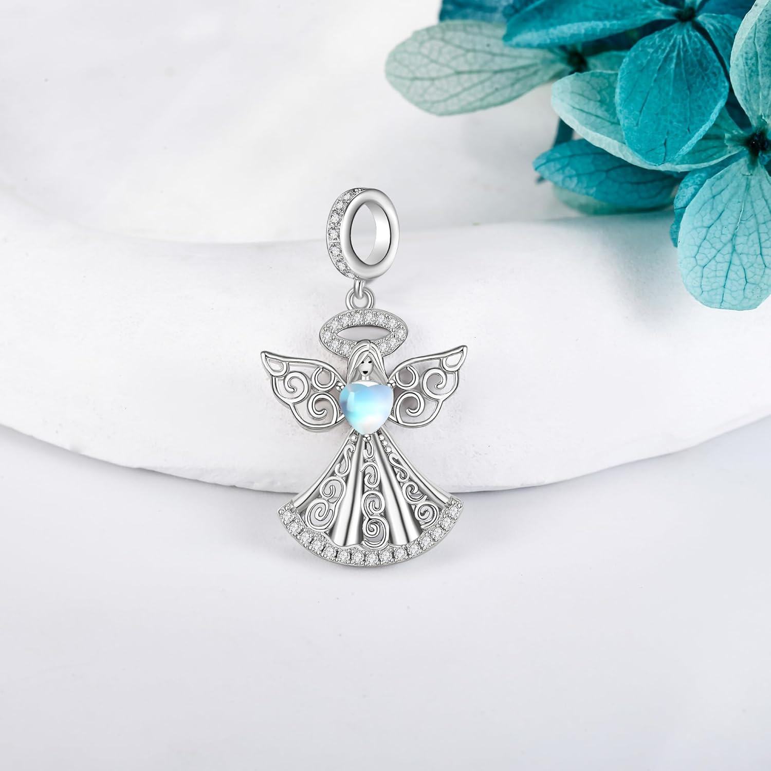 Sterling Silver Mushroom Fairy Flamigo Skull Butterfly Charm Bead Bracelet for Women Mom-0-3