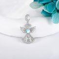 wholesale 925 Sterling Silver Angel Heart Halo Pendant Charm Bracelet for Women Mom-0-2