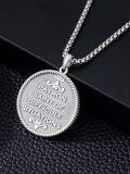 wholesale 925 Sterling Silver Saint Jude Protect Us Pendant Necklace  with Chain 36 Length-0-5