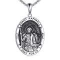 wholesale 925 Sterling Silver Saint Raphael Religious Pendant Necklace-0-0