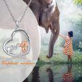 TOUPOP Sterling Silver Heart Elephant Pendant Necklace Jewelry Gifts For Women-0-1