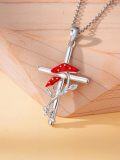 wholesale Sunflower/mushroom/lotus Cross Necklace For Women Cross Necklace 925 Sterling Silver Flower Pendant For Women Mom Wife Gifts For Women -0-1