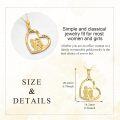 wholesale 14K Gold Mother and Child Love Forever Heart Pendant Necklace for Women-0-4