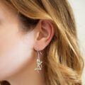 wholesale 925 Sterling Silver Yellow Citrine Dragonfly Drop Earrings-0-4