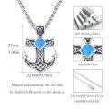 wholesale 925 Sterling Silver Cross Pendant with Opal and Turquoise Stone Necklace -0-23